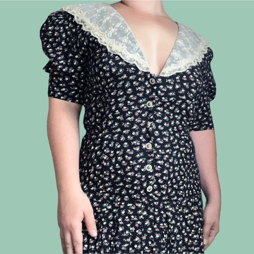 Vintage Cottagecore All That Jazz Midi Dress
